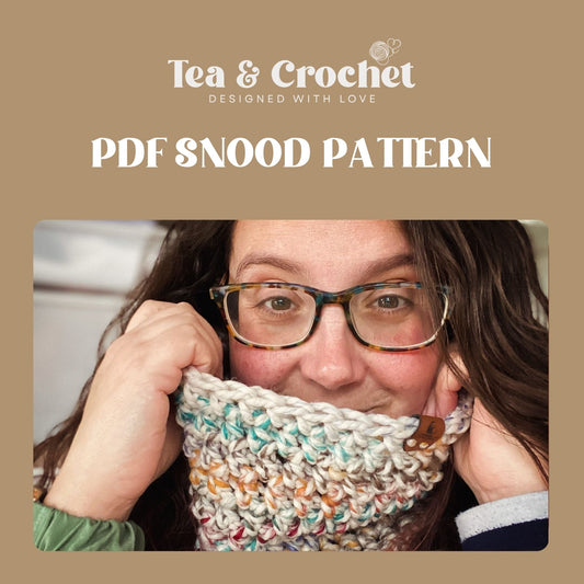 Super chunky snood crochet PDF pattern