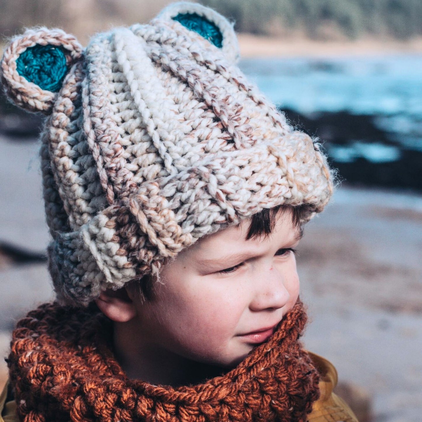 Bear beanie hat
