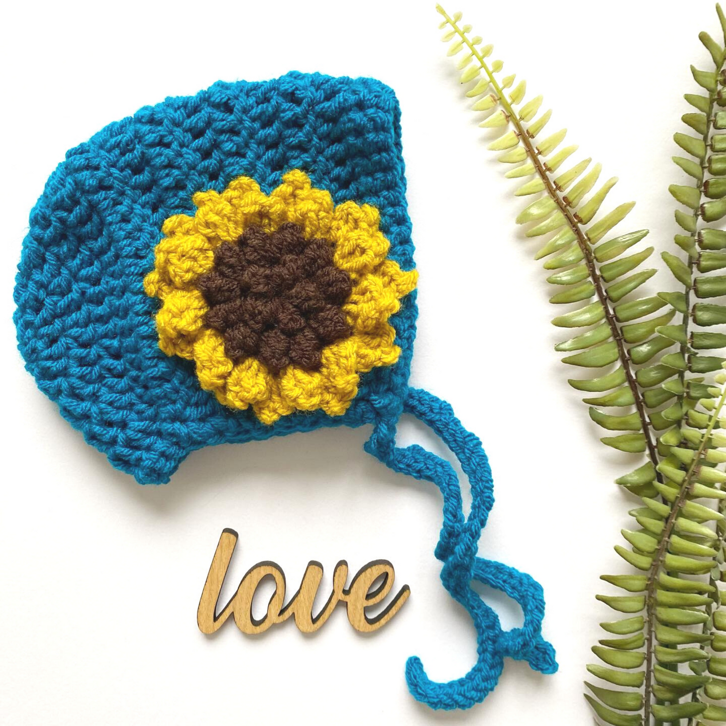 Spring Sunflower applique bonnet