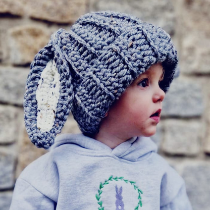 Floppy bunny beanie hat Tea and Crochet